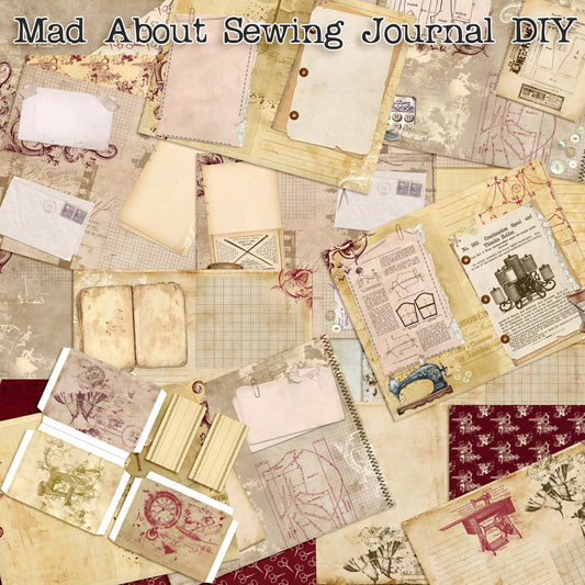 Mad About Sewing Journal Pack - 7204 - EZscrapbooks Scrapbook Layouts Journals, Sewing