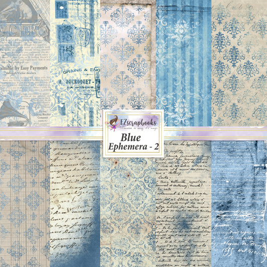Blue Ephemera 2 - Paper Pack - 8148