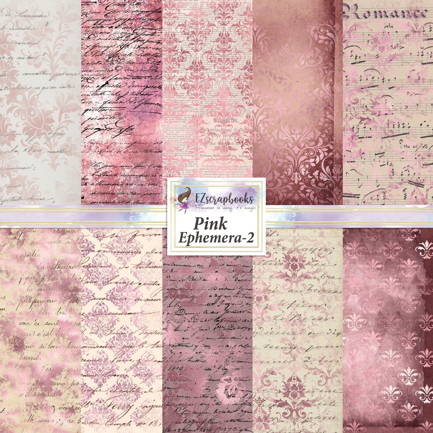 Pink Ephemera 2 - Paper Pack - 8164