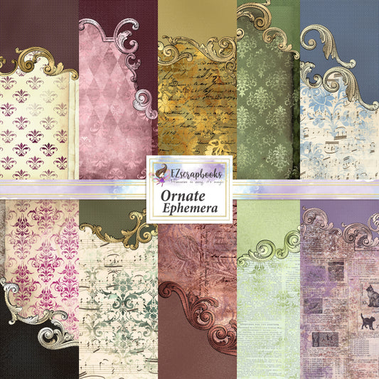 Ornate Ephemera - Paper Pack - 8161