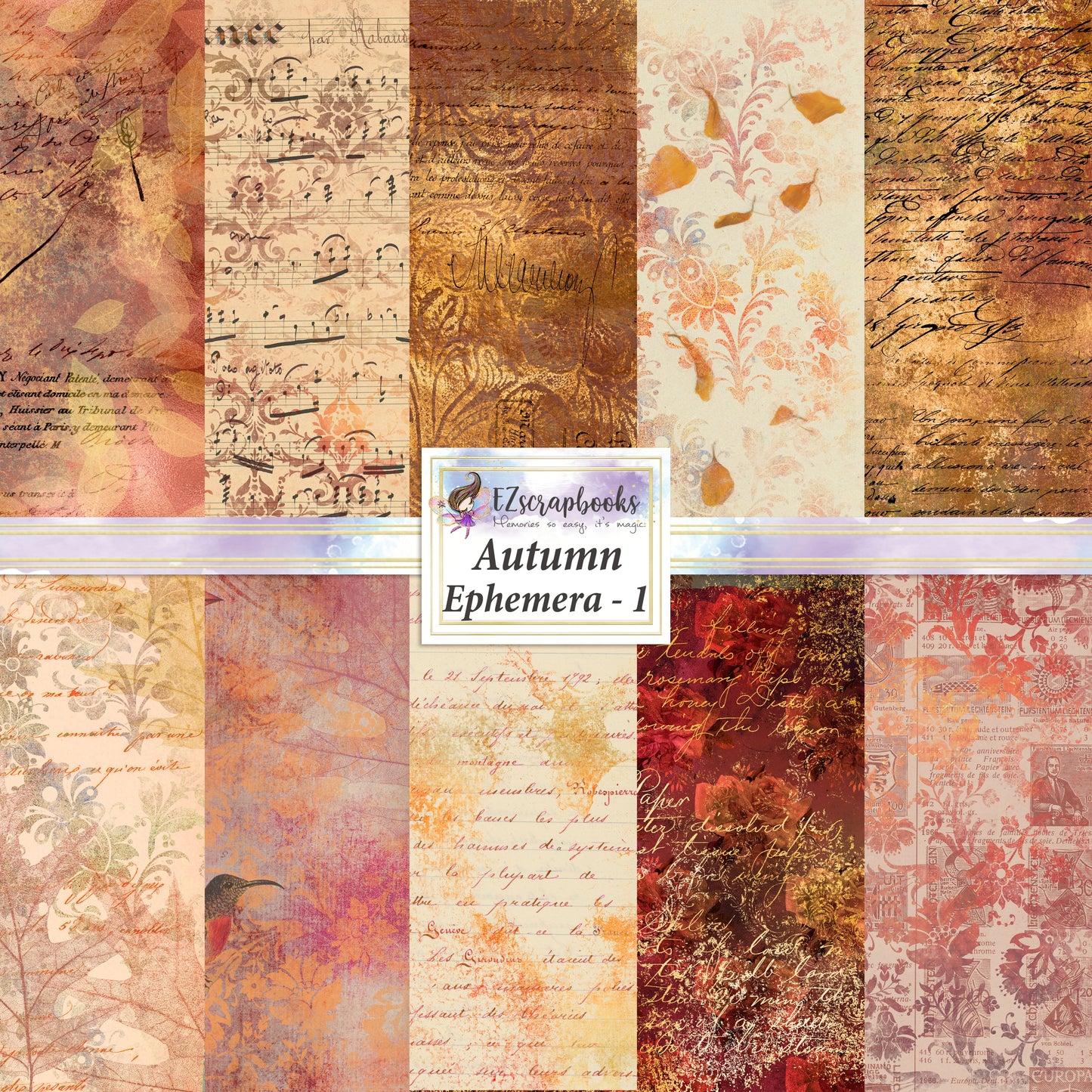 Autumn Ephemera 1 - Paper Pack - 8144