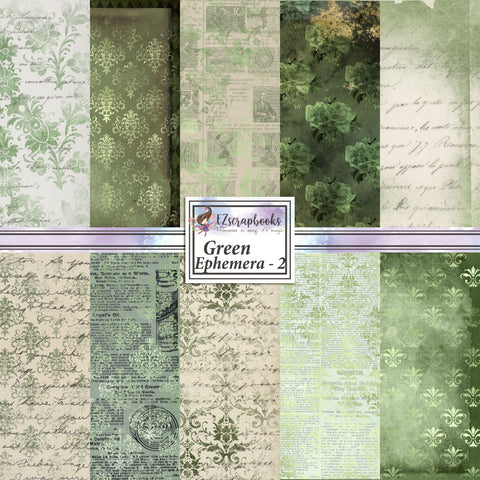 Green Ephemera 2 - Paper Pack - 8159