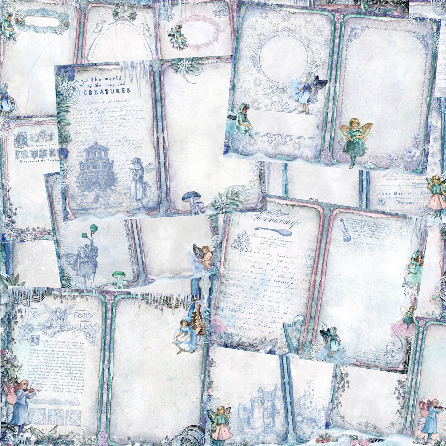Winter Fairies Journal Pages - 7945