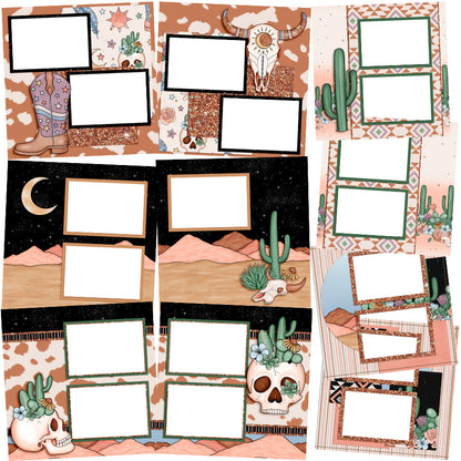 Southwest EZ Quick Pages -  Digital Bundle - 10 Digital Scrapbook Pages - INSTANT DOWNLOAD