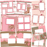 Little Cowgirl EZ Quick Pages -  Digital Bundle - 10 Digital Scrapbook Pages - INSTANT DOWNLOAD