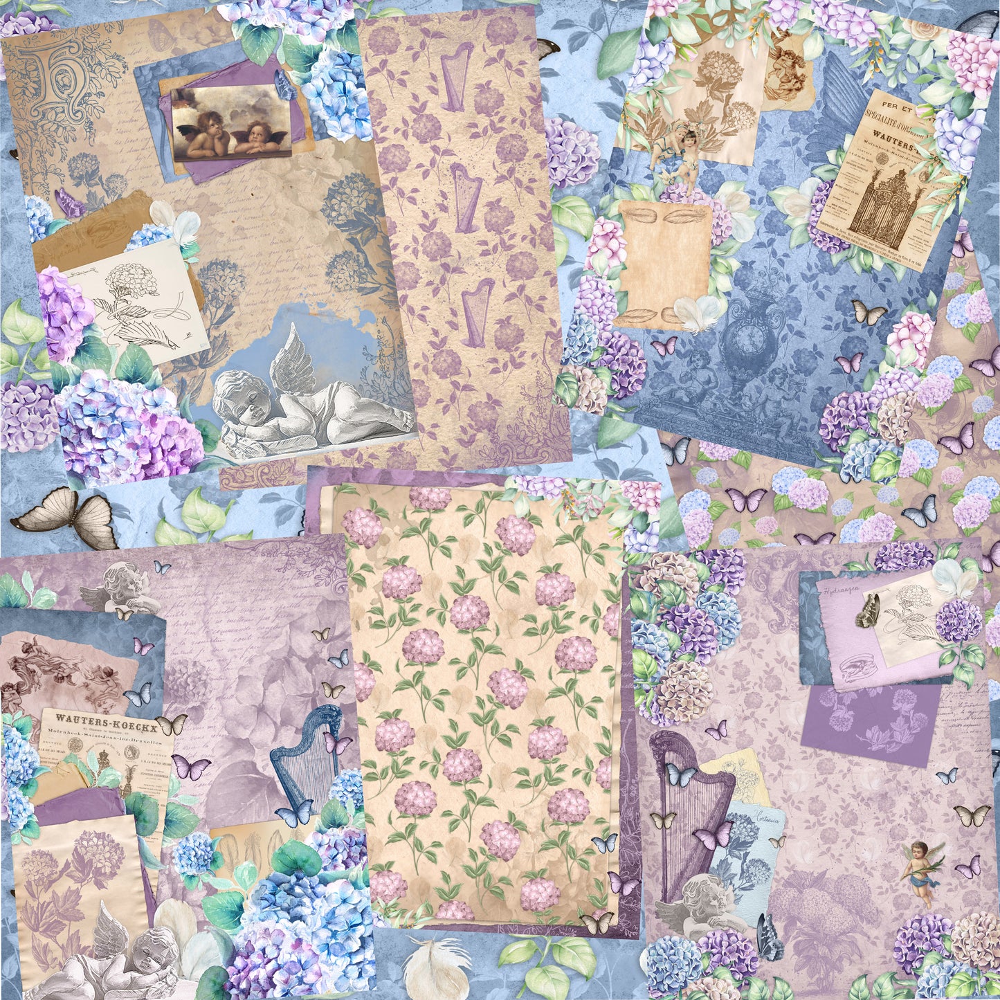 Heavenly Hydrangeas Paper Pack - 7360