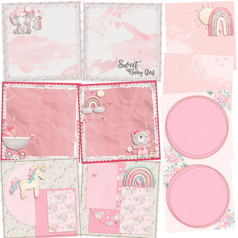 Sweet Baby Girl Digital Scrapbook Kit for Digital Scrapbooking and