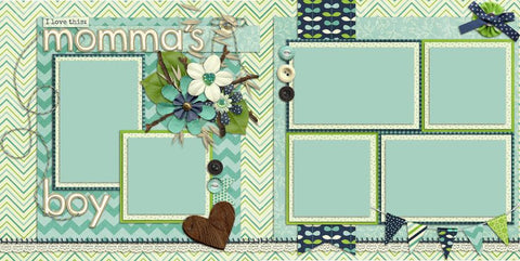 Momma's Boy - 248 - EZscrapbooks Scrapbook Layouts Baby - Toddler, Boys