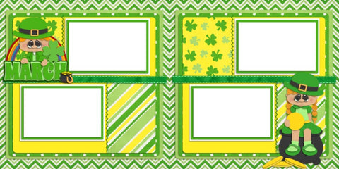 March - Digital Scrapbook Pages - INSTANT DOWNLOAD - EZscrapbooks Scrapbook Layouts Months of the Year