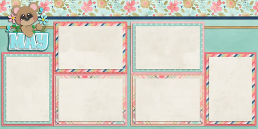 May - 360 - EZscrapbooks Scrapbook Layouts Months of the Year, seasons, Spring - Easter