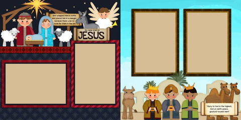 Nativity - 436 - EZscrapbooks Scrapbook Layouts Christmas, Faith - Religious