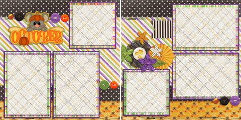 October TBD - 976 - EZscrapbooks Scrapbook Layouts Fall - Autumn, Months of the Year