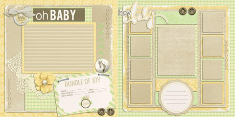 Oh Baby - 302 - EZscrapbooks Scrapbook Layouts Baby - Toddler