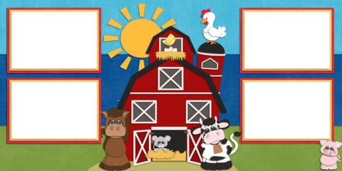 Down on the Farm - Digital Scrapbook Pages - INSTANT DOWNLOAD - EZscrapbooks Scrapbook Layouts Farm - Garden