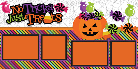 No Tricks Just Treats - 2149 - EZscrapbooks Scrapbook Layouts Halloween