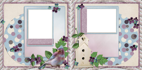 Lavender Spring - Digital Scrapbook Pages - INSTANT DOWNLOAD - EZscrapbooks Scrapbook Layouts Farm - Garden, Spring - Easter