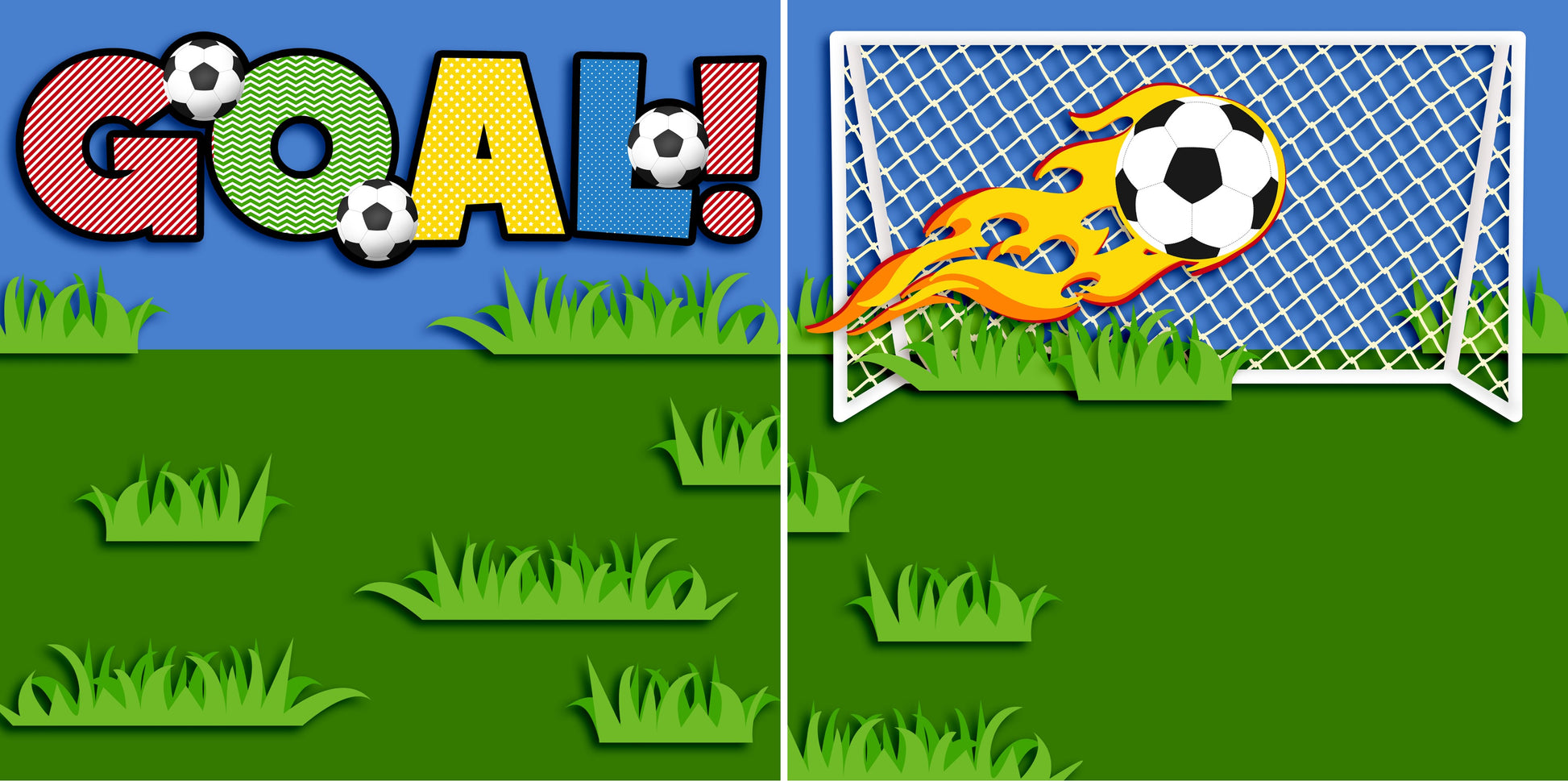 Goal - Soccer NPM - 4915 - EZscrapbooks Scrapbook Layouts soccer, Sports