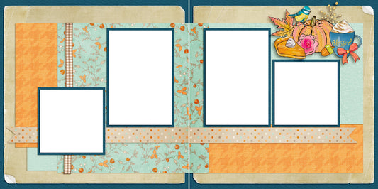 Pumpkin Treats - Digital Scrapbook Pages - INSTANT DOWNLOAD - EZscrapbooks Scrapbook Layouts Fall - Autumn