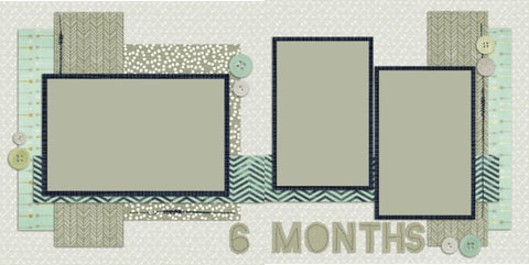 Baby Boy 6 Months - 806 - EZscrapbooks Scrapbook Layouts Baby - Toddler