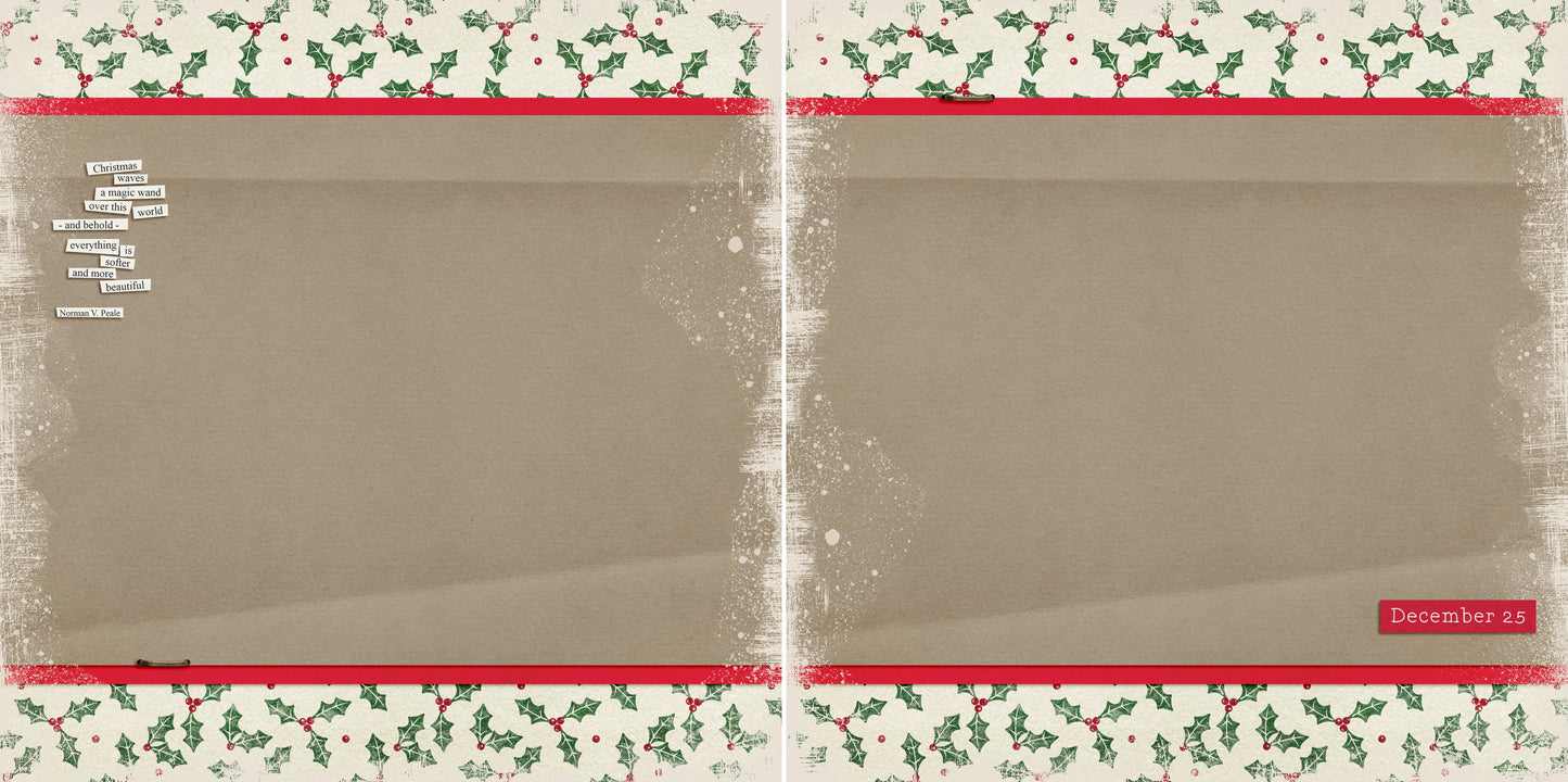 December 25th NPM - 5181 - EZscrapbooks Scrapbook Layouts Christmas