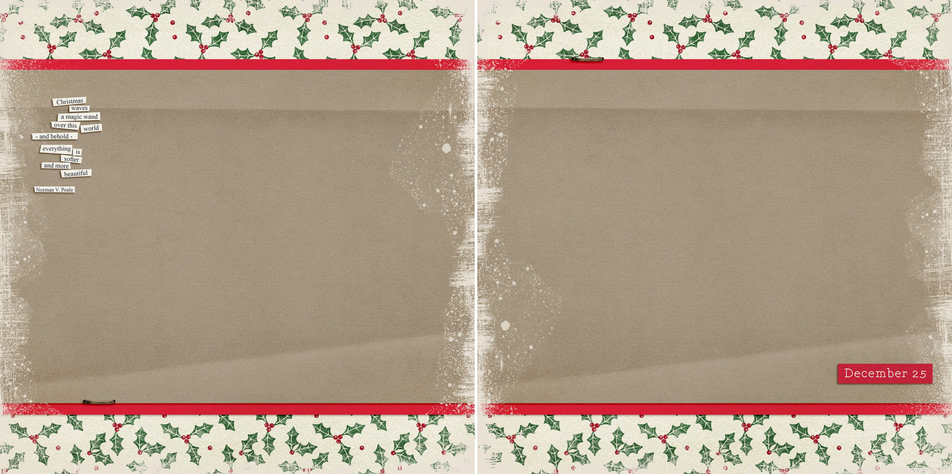 December 25th NPM - 5181 - EZscrapbooks Scrapbook Layouts Christmas