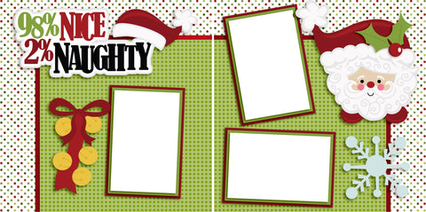 Naughty and Nice - Digital Scrapbook Pages - INSTANT DOWNLOAD - EZscrapbooks Scrapbook Layouts Christmas, Winter