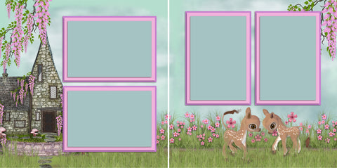 Spring Cottage - 2833 - EZscrapbooks Scrapbook Layouts Girls, Littles, Spring - Easter