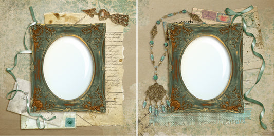 Vintage Treasures - Digital Scrapbook Pages - INSTANT DOWNLOAD - EZscrapbooks Scrapbook Layouts Heritage