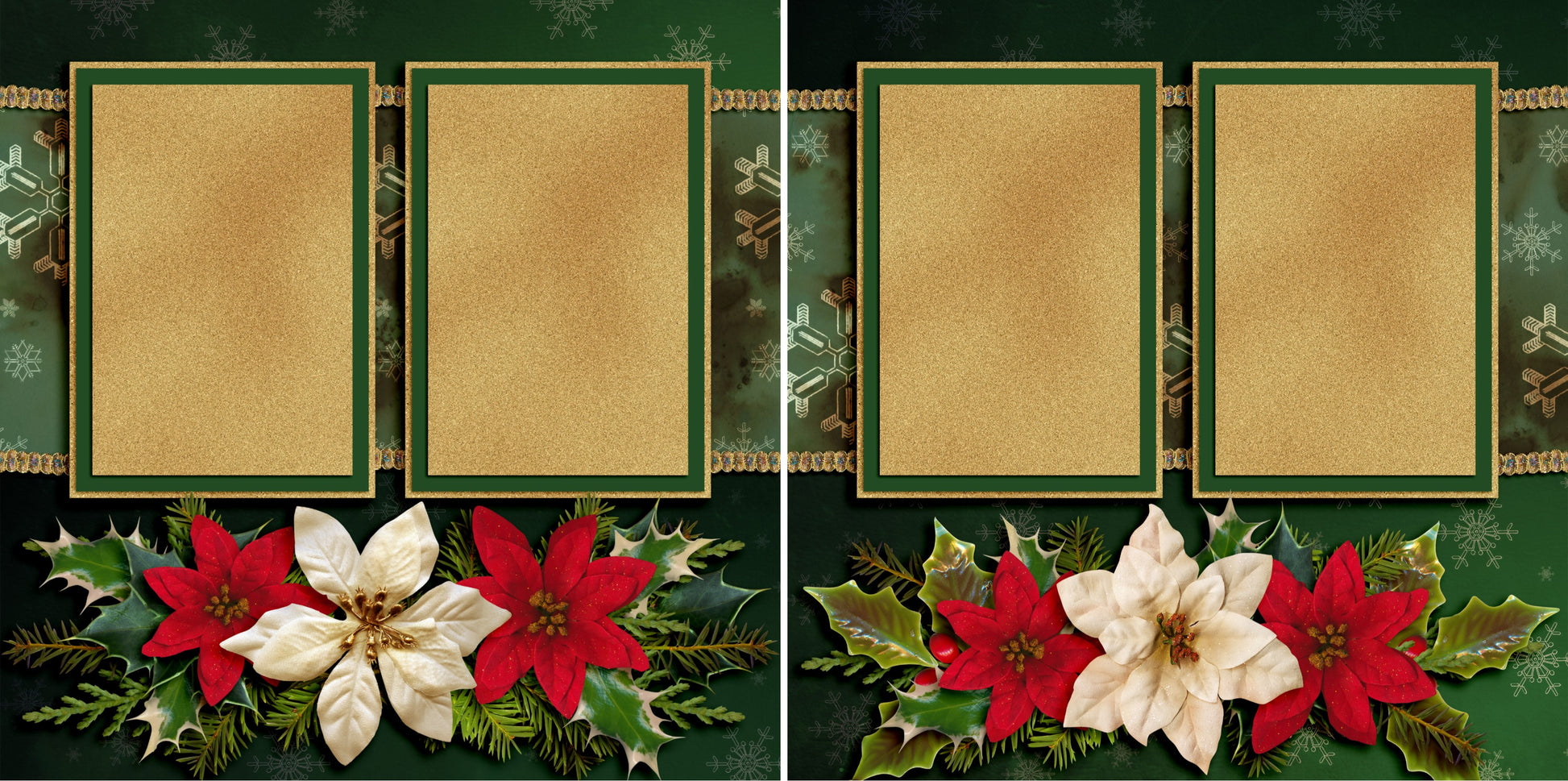 Green Cheer - 3582 - EZscrapbooks Scrapbook Layouts Christmas