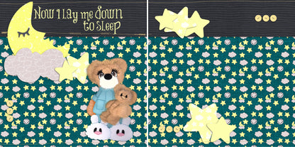 Now I Lay Me Down to Sleep NPM - 2436 - EZscrapbooks Scrapbook Layouts Baby - Toddler, Tear Bears