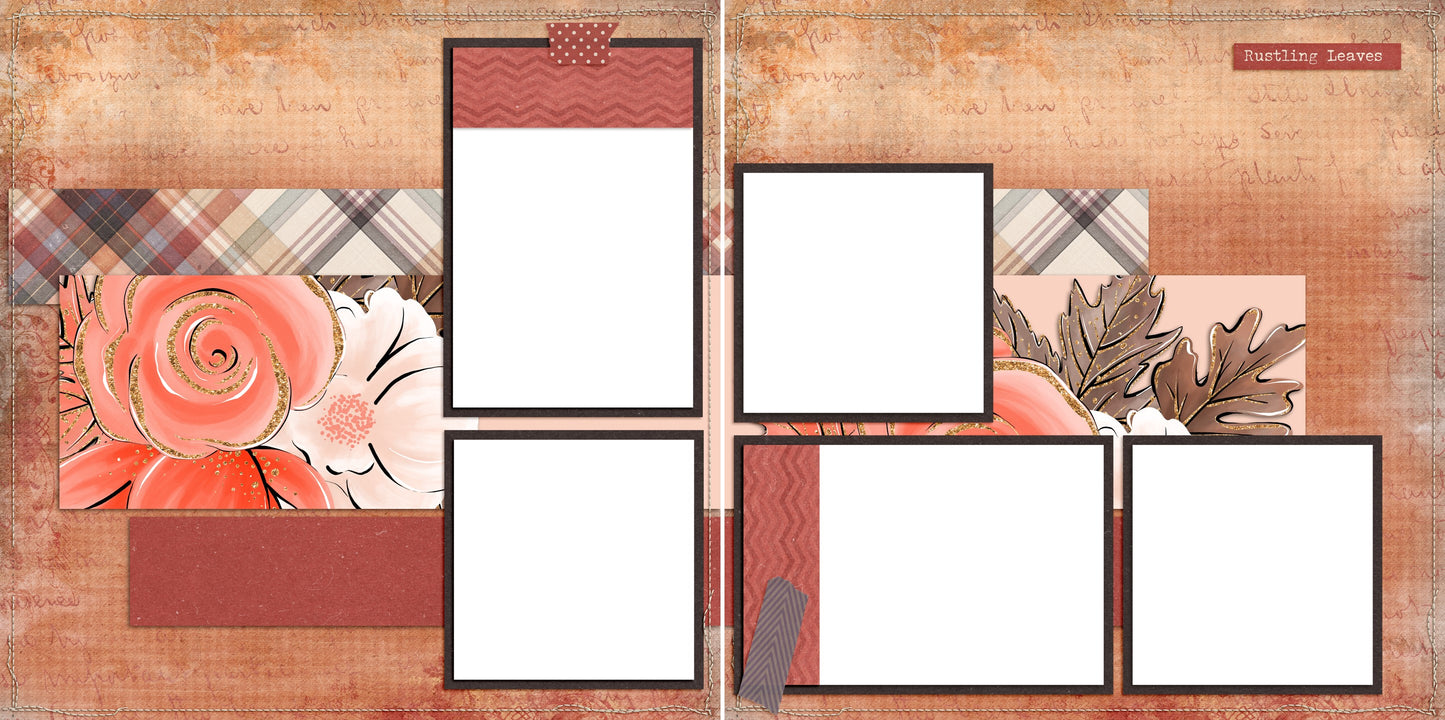 Then Comes Autumn - Digital Scrapbook Pages - INSTANT DOWNLOAD - EZscrapbooks Scrapbook Layouts Fall - Autumn