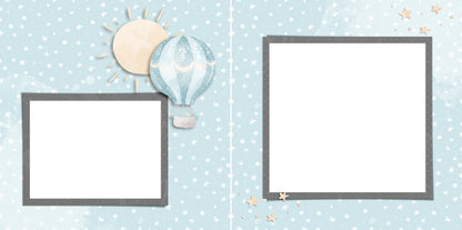 Sweet Baby Boy EZ Quick Pages -  Digital Bundle - 10 Digital Scrapbook Pages - INSTANT DOWNLOAD