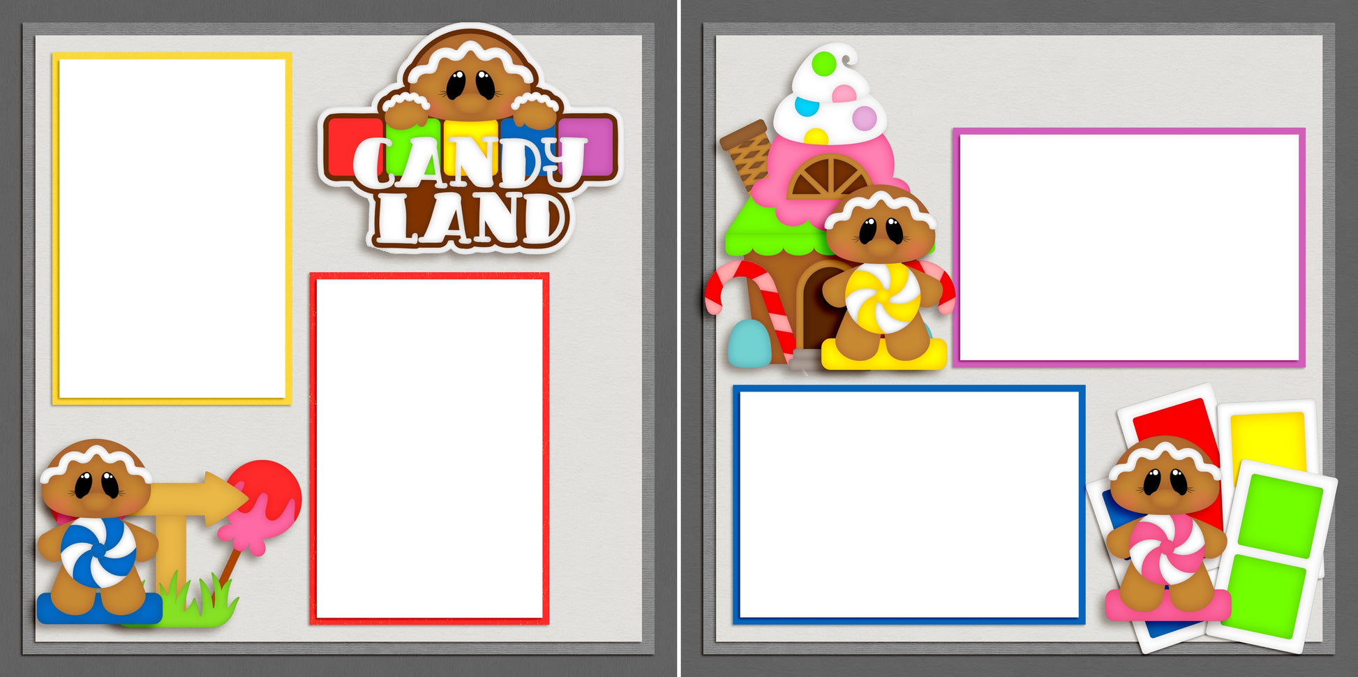 Candyland - Digital Scrapbook Pages - INSTANT DOWNLOAD - EZscrapbooks Scrapbook Layouts Games - Technology