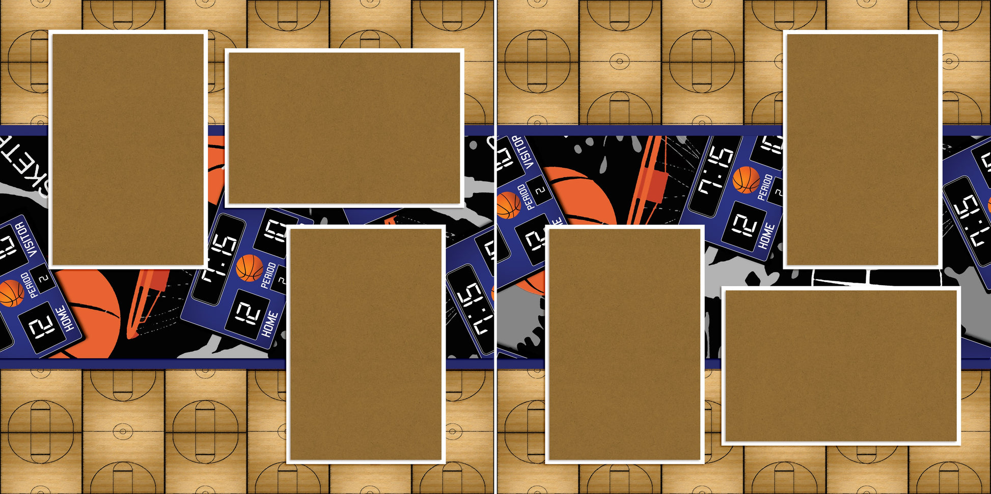 Hoop Life - 5272 - EZscrapbooks Scrapbook Layouts basketball, Sports