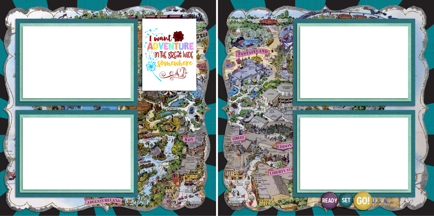 Adventure Boy - Digital Scrapbook Pages - INSTANT DOWNLOAD - EZscrapbooks Scrapbook Layouts Disney