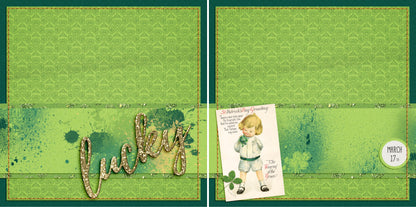 Vintage St Pat NPM - 4669 - EZscrapbooks Scrapbook Layouts St Patrick's Day