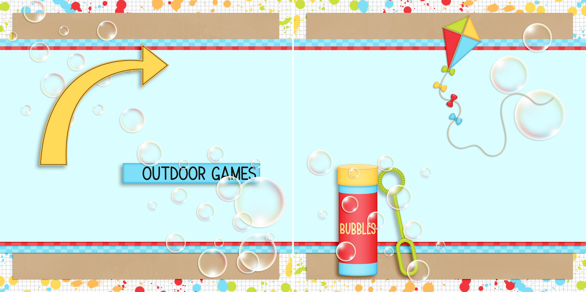 Outdoor Games NPM - 5557 - EZscrapbooks Scrapbook Layouts Outside Play, playground