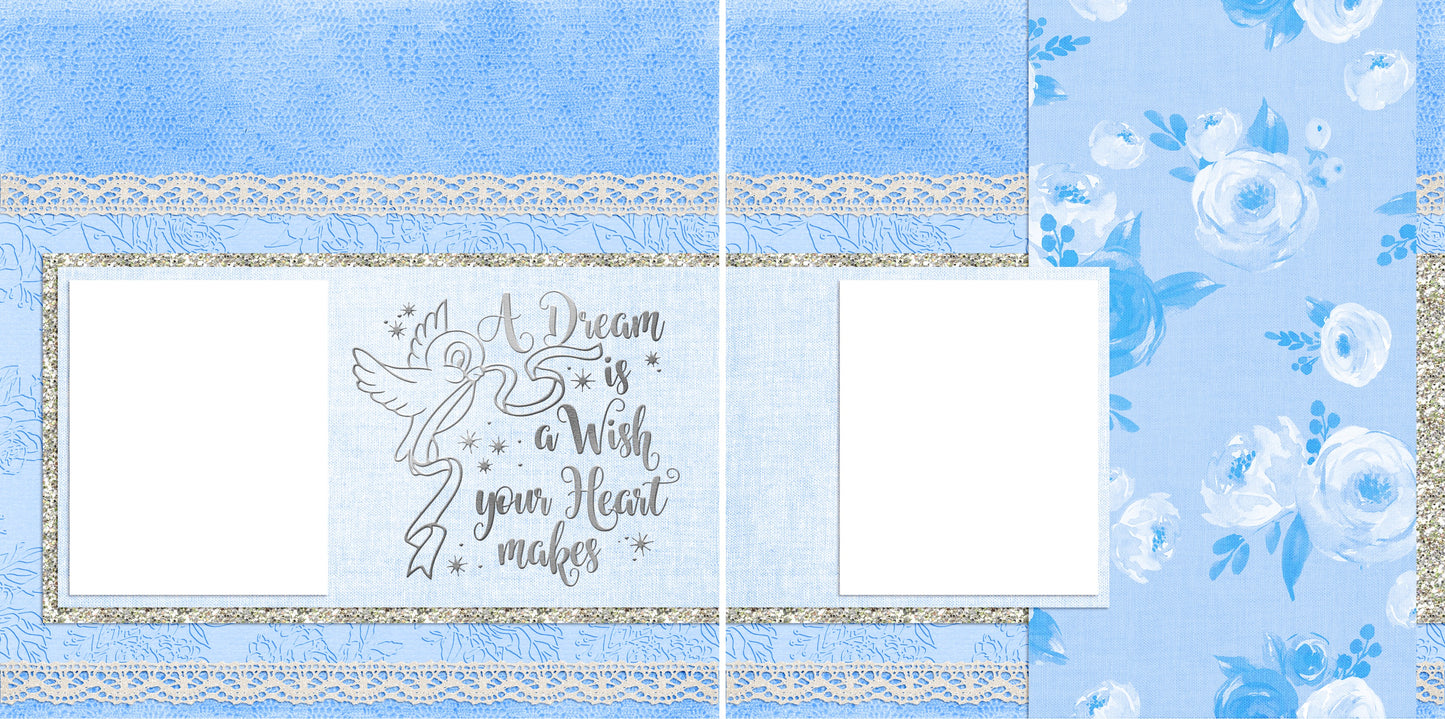 A Dream is a Wish - Digital Scrapbook Pages - INSTANT DOWNLOAD - EZscrapbooks Scrapbook Layouts Disney