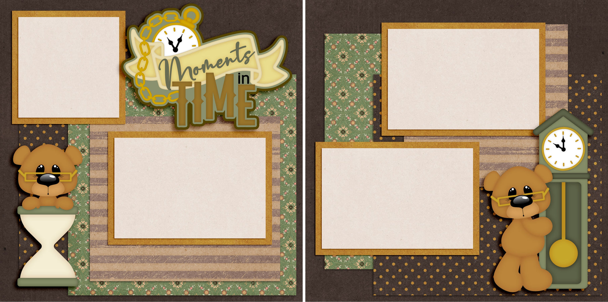 Moments in Time - 4762 - EZscrapbooks Scrapbook Layouts Family, Grandfather, Grandmother, Heritage