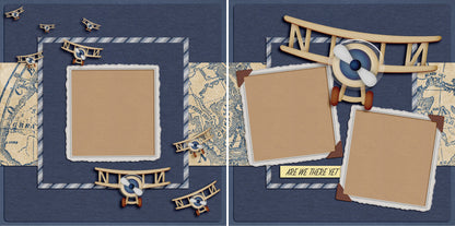 Fly Somewhere - 4726 - EZscrapbooks Scrapbook Layouts travel, Vacation