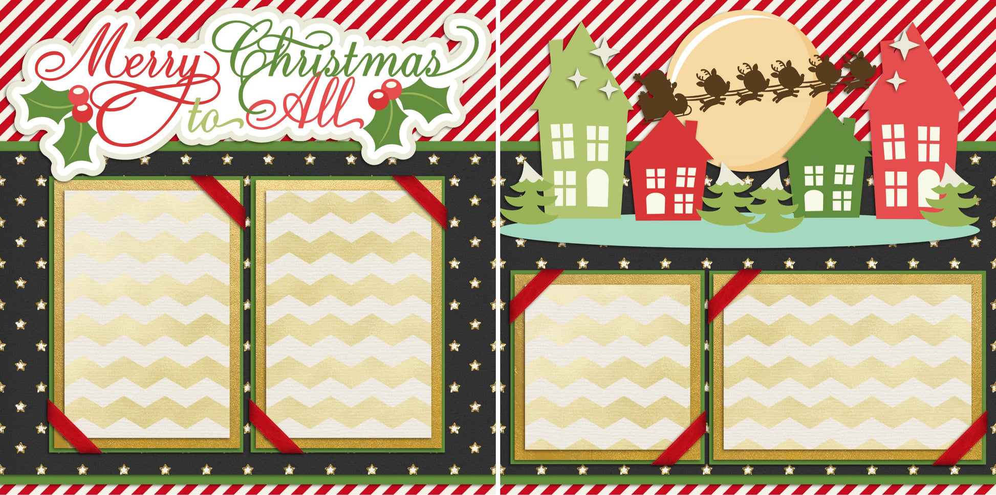 Merry Christmas to All - 2167 - EZscrapbooks Scrapbook Layouts Christmas