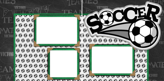 Soccer - Digital Scrapbook Pages - INSTANT DOWNLOAD - EZscrapbooks Scrapbook Layouts Sports
