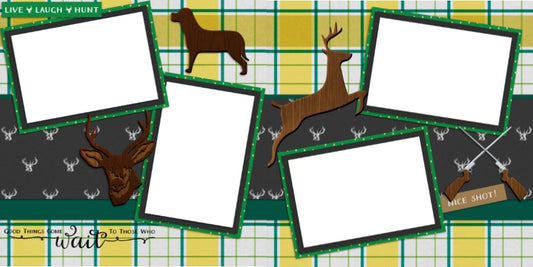 Hunting - Digital Scrapbook Pages - INSTANT DOWNLOAD - EZscrapbooks Scrapbook Layouts Hunting - Fishing
