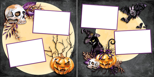 Creatures of Halloween - Digital Scrapbook Pages - INSTANT DOWNLOAD - EZscrapbooks Scrapbook Layouts Halloween