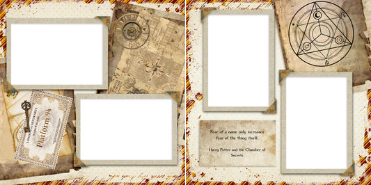 Wizard Plans - Digital Scrapbook Pages - INSTANT DOWNLOAD - EZscrapbooks Scrapbook Layouts magic, wizard