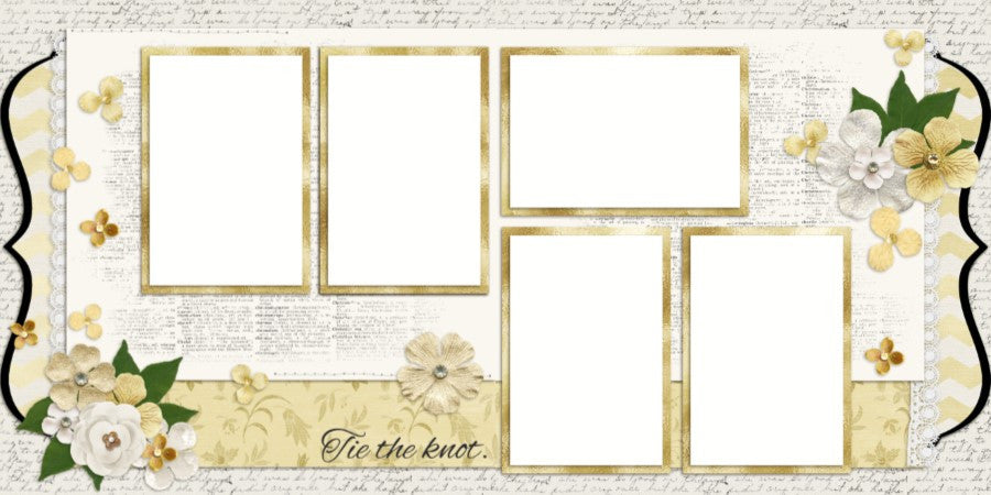 Wedding ONE - 657 - EZscrapbooks Scrapbook Layouts Wedding