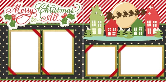 Merry Christmas to All -Digital Scrapbook Pages - INSTANT DOWNLOAD - EZscrapbooks Scrapbook Layouts Christmas