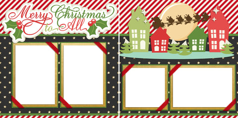 Merry Christmas to All -Digital Scrapbook Pages - INSTANT DOWNLOAD - EZscrapbooks Scrapbook Layouts Christmas