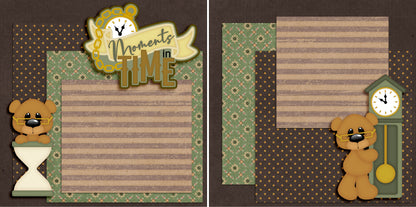 Moments in Time NPM - 4763 - EZscrapbooks Scrapbook Layouts Family, Grandfather, Grandmother, Heritage