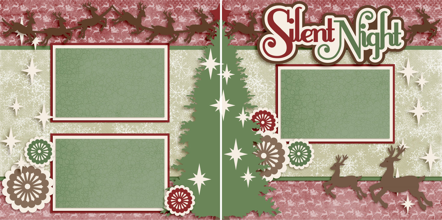 Silent Night - 2538 - EZscrapbooks Scrapbook Layouts Christmas